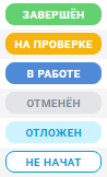 Все возможные статусы объектов в системе